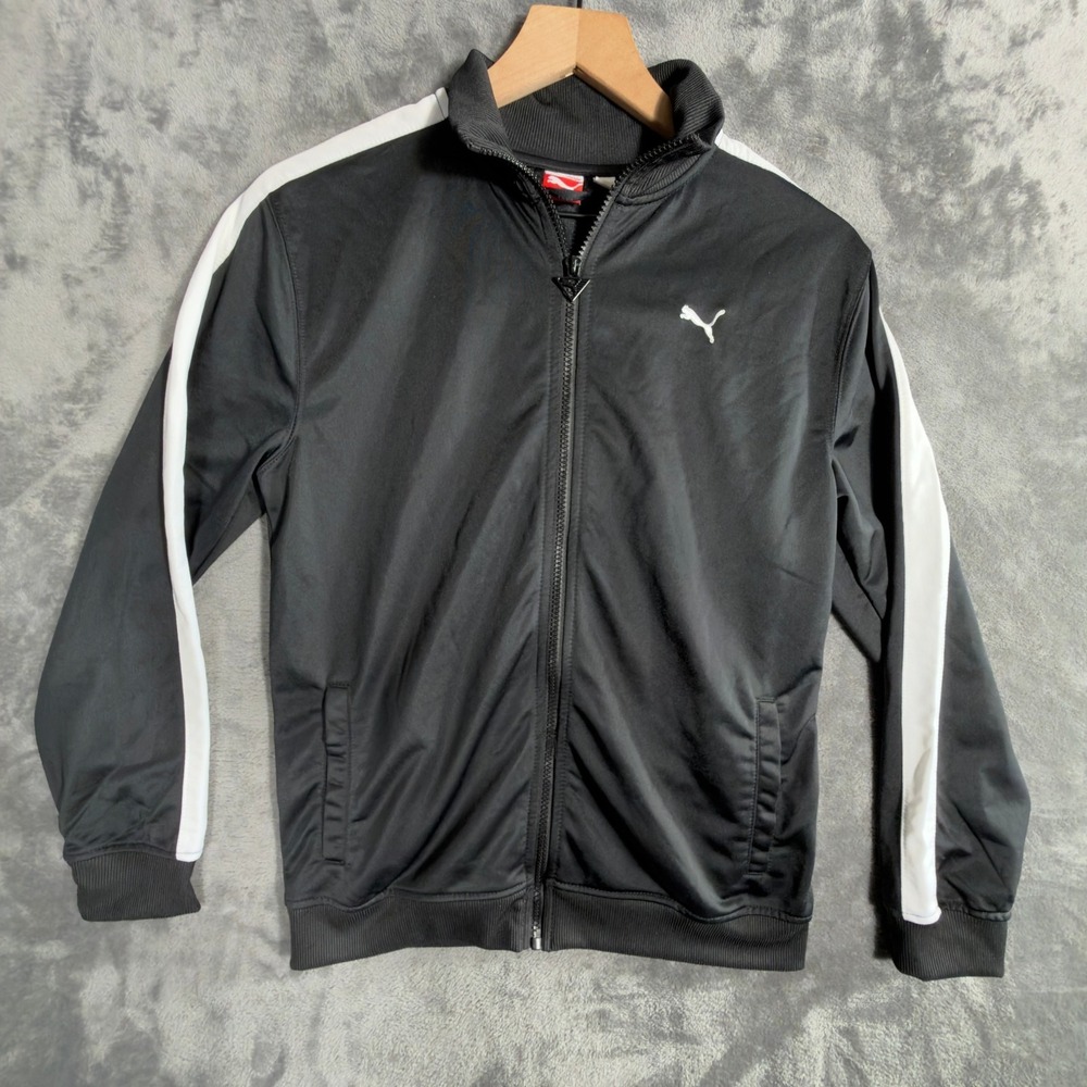 Puma Boys Track Jacket L Black White Full Zip Sportlifestyle Activewear